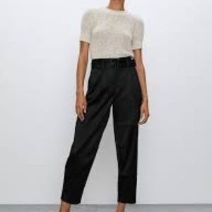 Aritzia Babaton Menlo Belted Pleat Pant Mauve Size 4